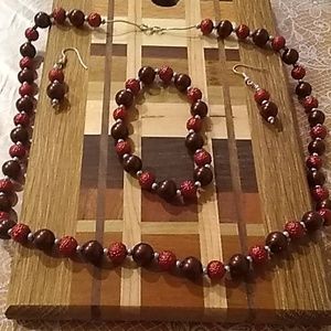 Necklas Earring Bracelet set